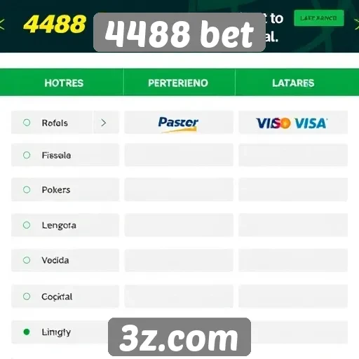 Métodos de pagamento disponíveis no 4488 bet